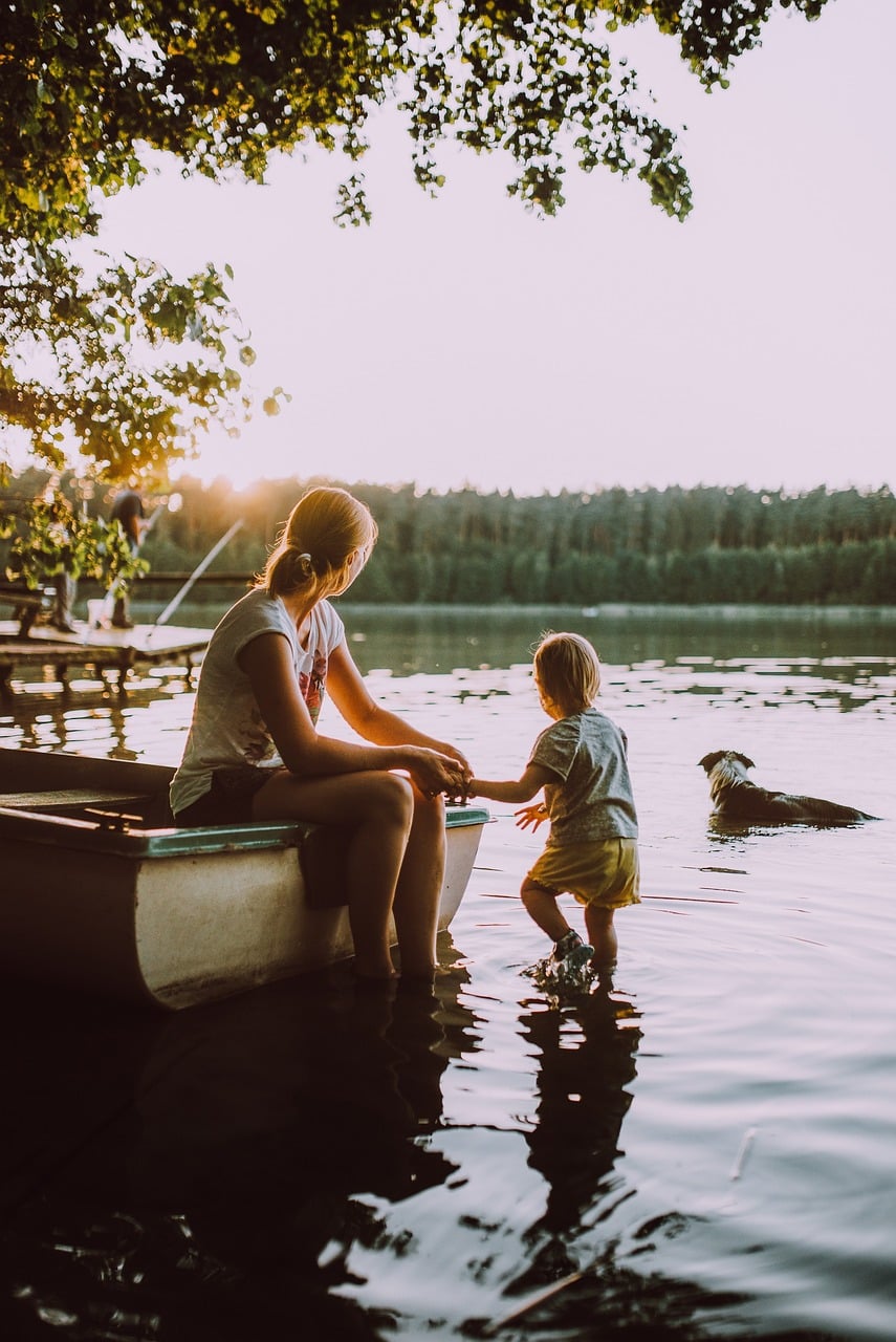 people, happy mothers day, woman, kid, child, baby, boy, girl, nature, daughter, mother, holding hands, lake, water, swimming, boat, mom, mum